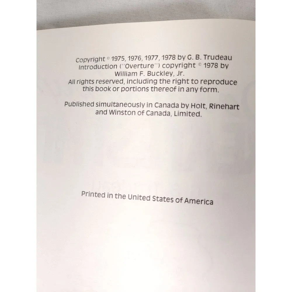 Book Club Edition Doonesbury's Greatest Hits Garry Trudeau 1978 Political Satire